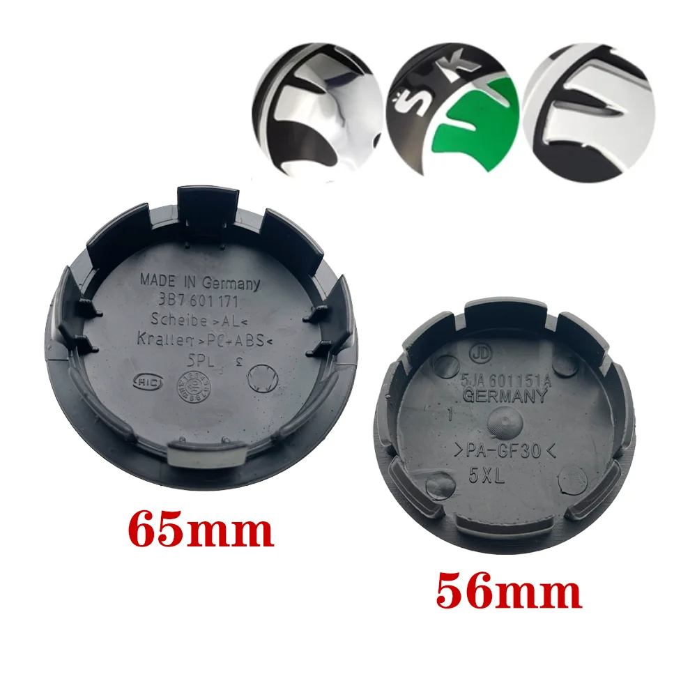 4pcs/lot 56mm 65mm Balck Green Car Wheel Hub Center Caps Cover For