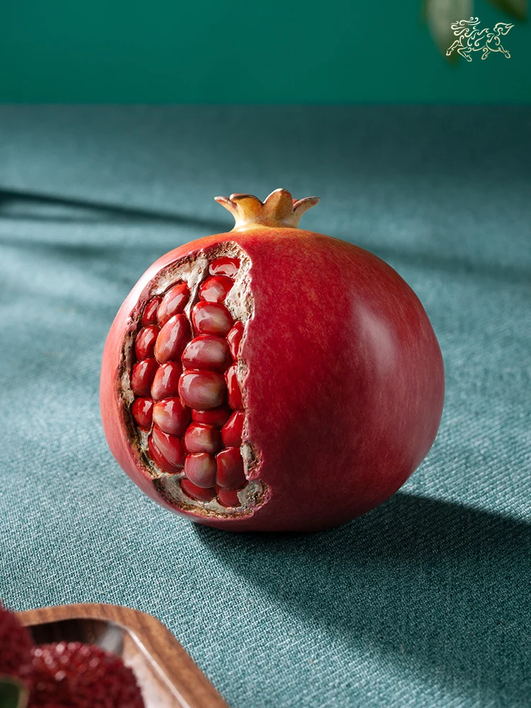 

Гранатовое Латунное украшение для растений Duozi Duofu, подходит для рабочего стола, гостиной, входного стола, домашнего винного шкафа, в китайском стиле