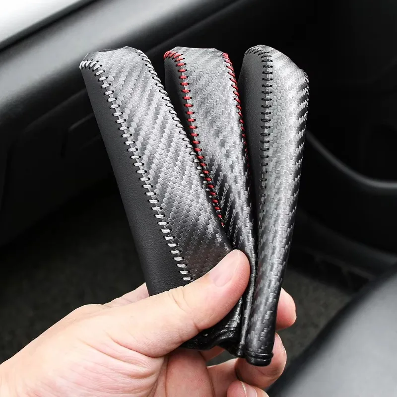 1pc Suitable For Modern10 11 12 13 14 15 Ix35 Gear Lever Cover Carbon Fibre Hand Brake 8th Gear Breathable Interior Accessories
