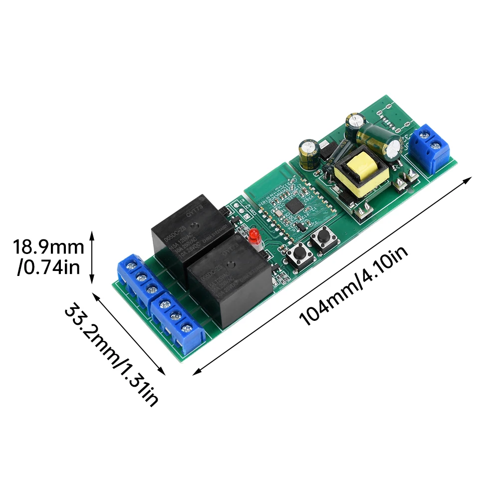 Modulo Pulsante Relè Wi-Fi 12/24V 1CH
