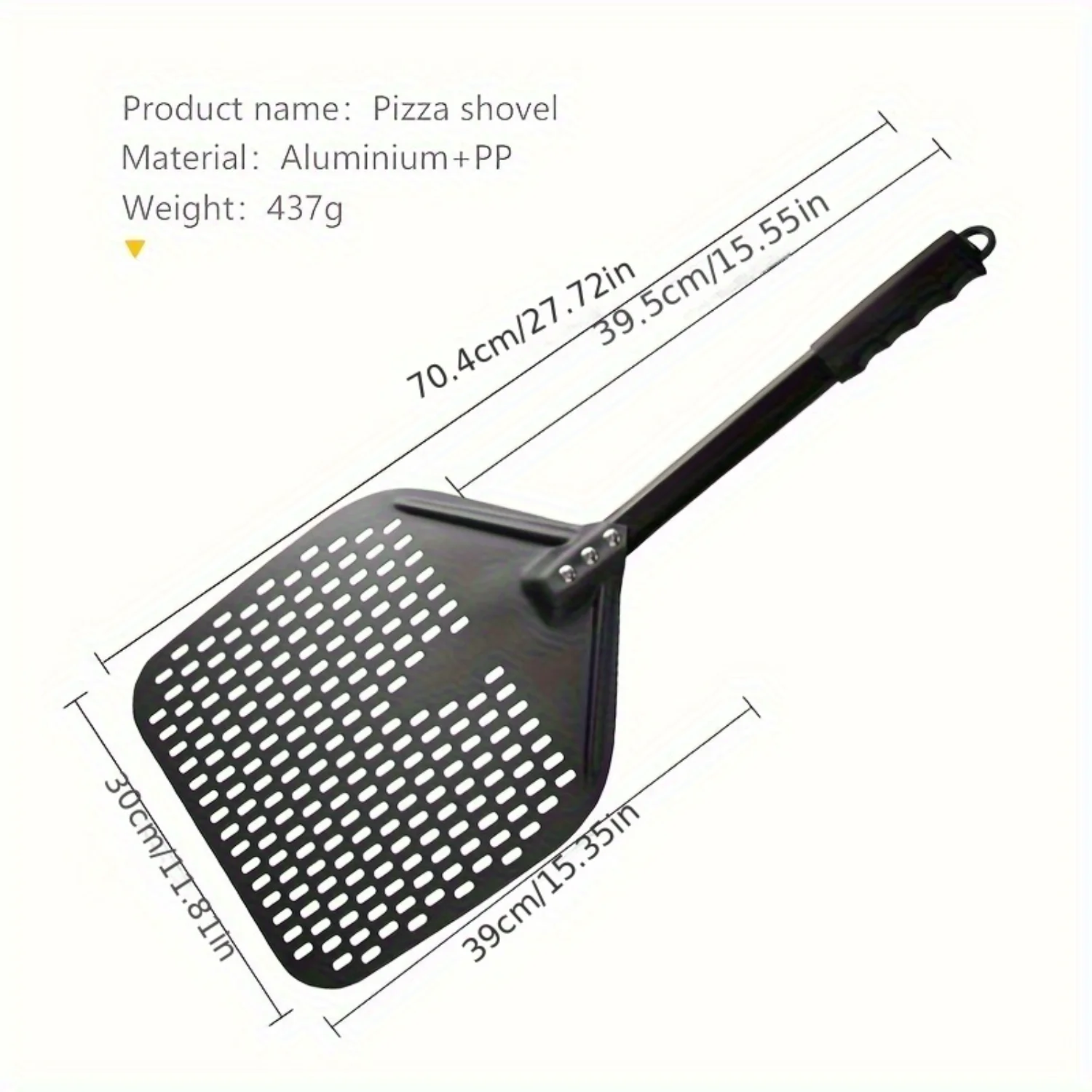 1pc Aluminum Pizza Peel Pizza Spatula Paddle Creative Scraper Paddle Metal Peel With Handle Super Access
