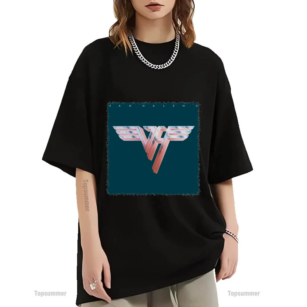 Van Halen Ii Album T-Shirt Van Halen Tour T Shirt Donna Streetwear Cool Magliette A Maniche Corte Uomo Graphic Print Top
