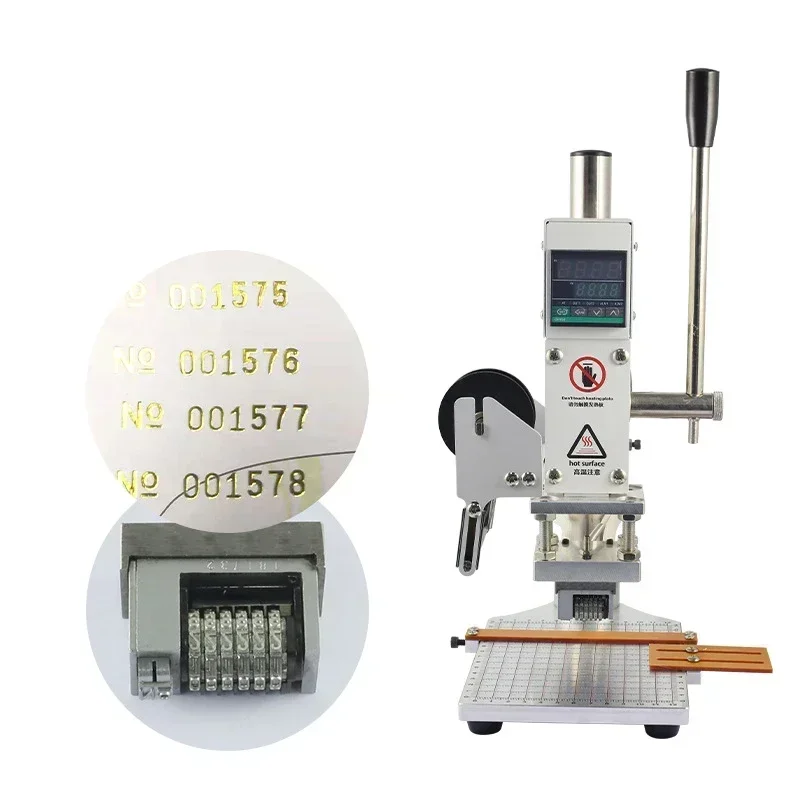자동 코드 점프 일련 번호 기계 220v/110v 핫 스탬핑 기계 소형 전기 WT-90DS/WT-90E 수동 인쇄 기계