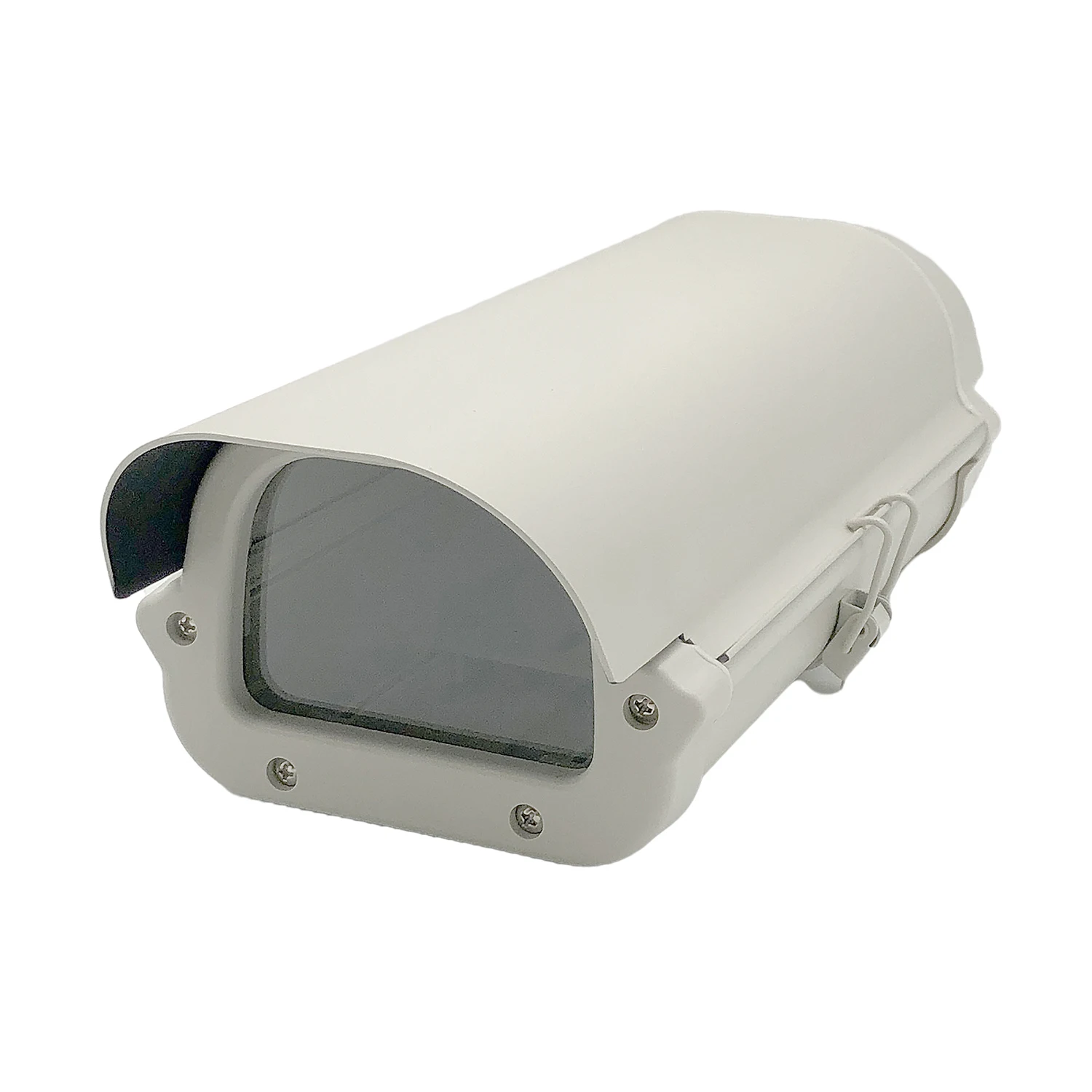 10 Inch Aluminium Alloy Clean Windshield CCTV Camera Housing with Lock Outdoor Waterproof IP66 Security Camera Protective Shield