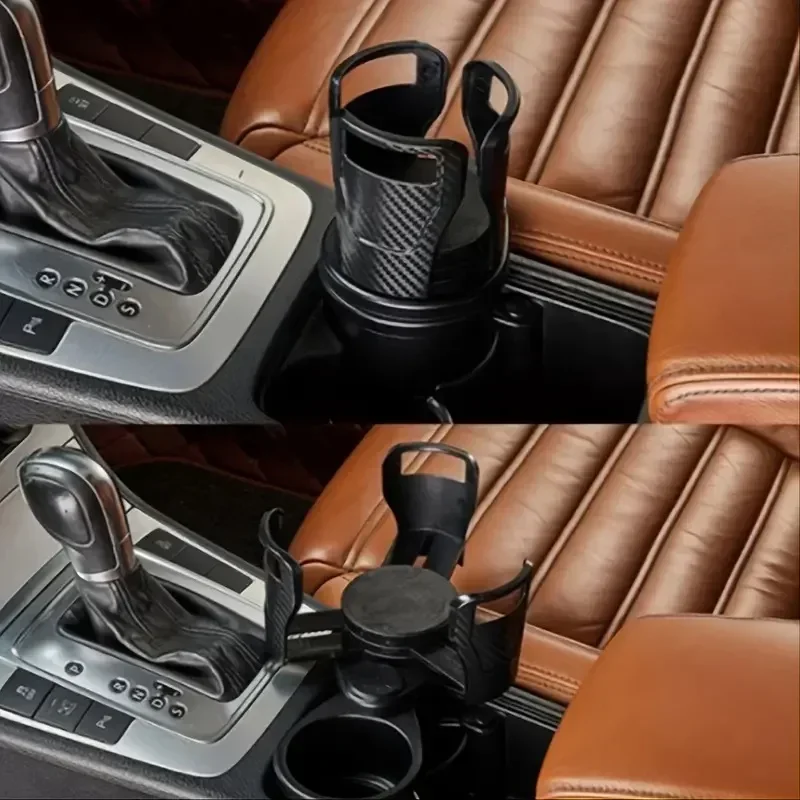 Car Cup Holder Expander 2 in 1 Multifunctional Automotive Drink Mount with 360&deg; Rotating Adjustable Car Storage Supplies