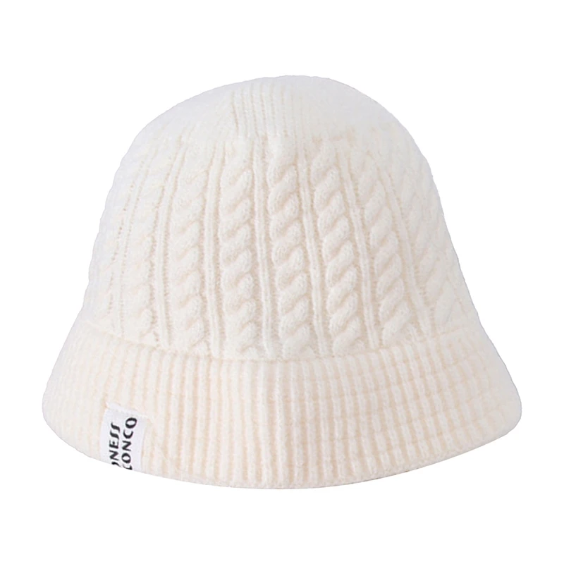 

2023 New Winter Bucket Hats for Womens Foldable Fashion Solid Colour Stripe Knitting Hat Outdoor Travel