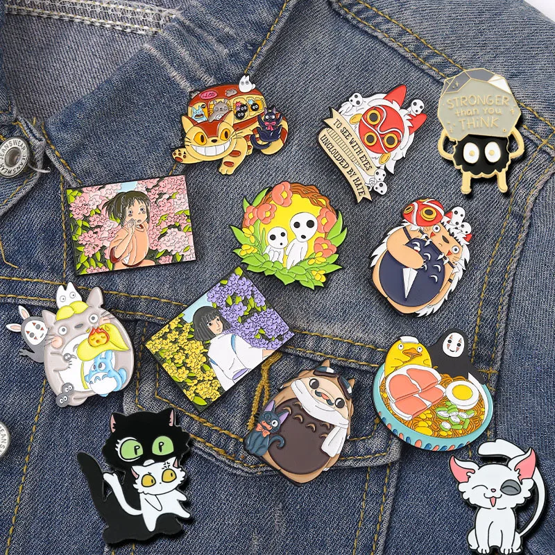 

Ghibli Hayao Miyazaki Totoro Enamel Pins Metal Badges Pins for Backpacks Brooches Cute Jewelry Clothes Accessories