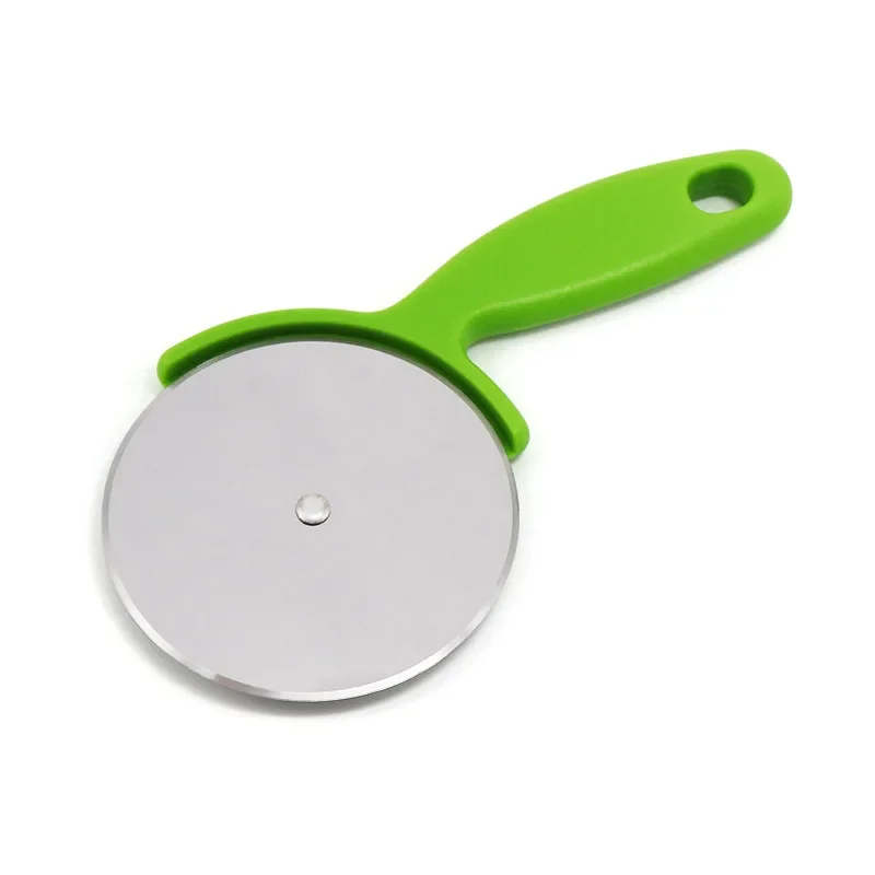 Home stainless steel pizza roller cutter, creative circular single wheel pizza cutter, portable and easy to clean