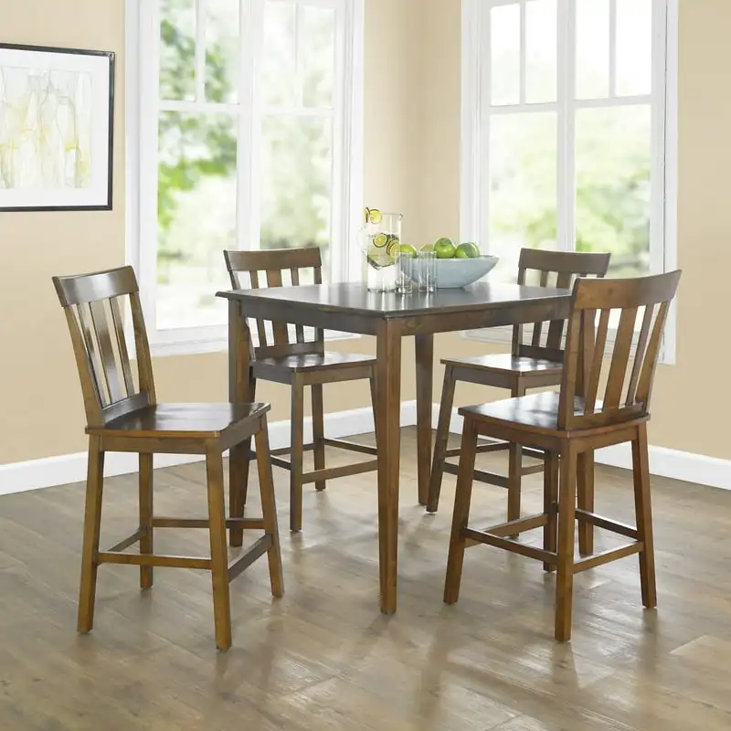 

Piece Counter Height Dining Set, Including Table & 4 Chairs, Color, Set of 5