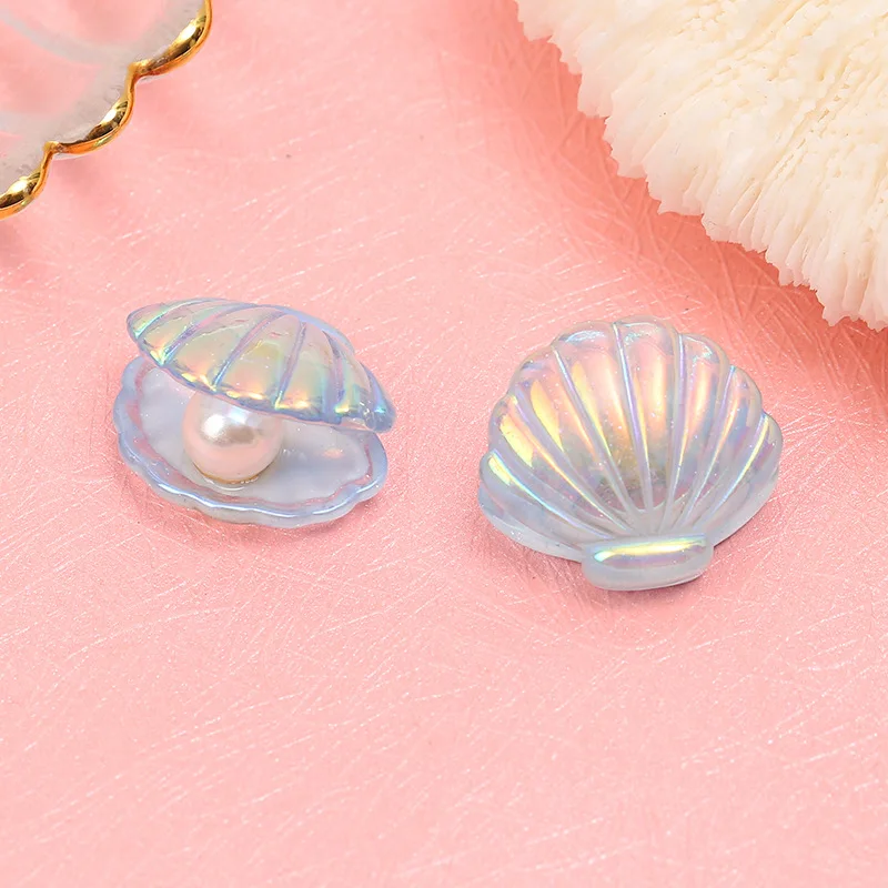 Mini Pink & Purple Pearly Shell Cabochons for DIY Hairpin & Party Decor