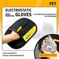 Animal hair glove Electrostatic gloves Two-way brush pet hair removal glove for cats dogs clothes furniture electrostatic 2