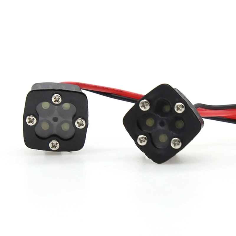 

2 шт., фонари на крышу автомобиля, фары, прожектор для 1/10 RC Crawler Axial SCX10 90046 Traxxas TRX4 TRX6 Redcat Gen8