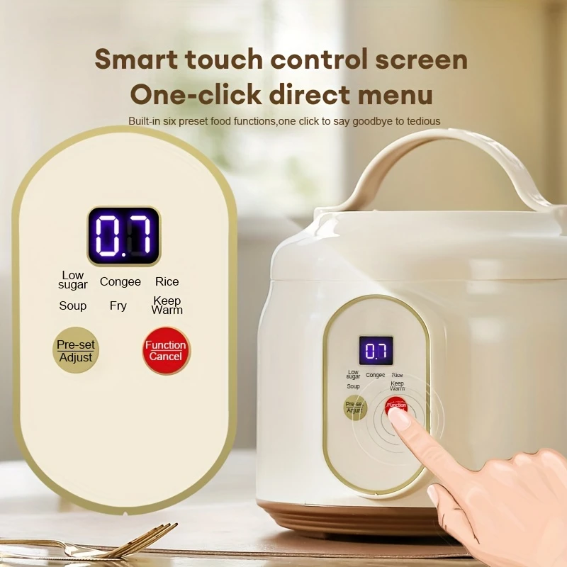 1.8L Electric Rice Cooker Portable MultiCooker Household Rice Pot Non-Stick Smart Low Sugar Cooking Machine for Kitchen and Home 3