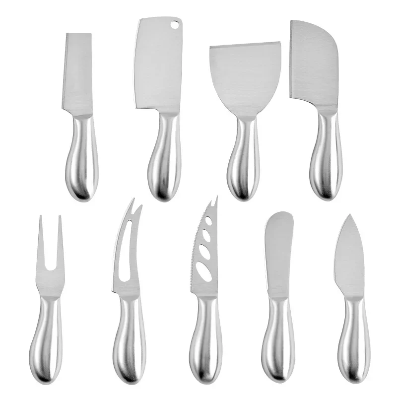 Hollow Handle Cheese Knife Suit Stainless Steel Butter Knife Pizza Cutter Cheese Fork Cutting Cheesecake and Fork Cutlery