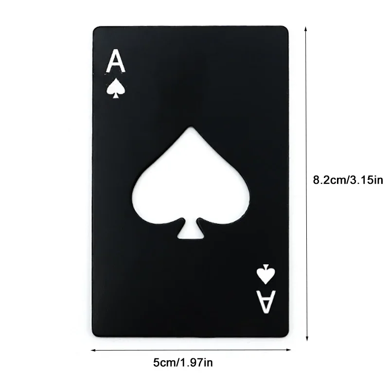 Poker Card Shaped Spade Beer Bottle Opener Stainless Steel Bottle Opener Beer Beverage Bottle Opener Home Gadgets Kitchen Tools images - 6