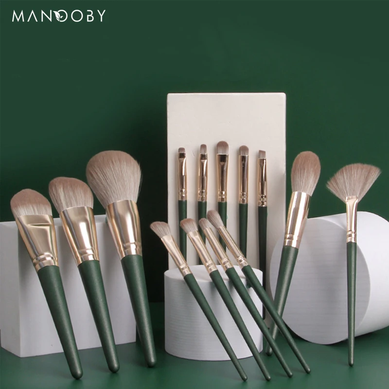 14pcs Makeup Brushes Set Large Fluffy Soft Eye Shadow Foundation Brush