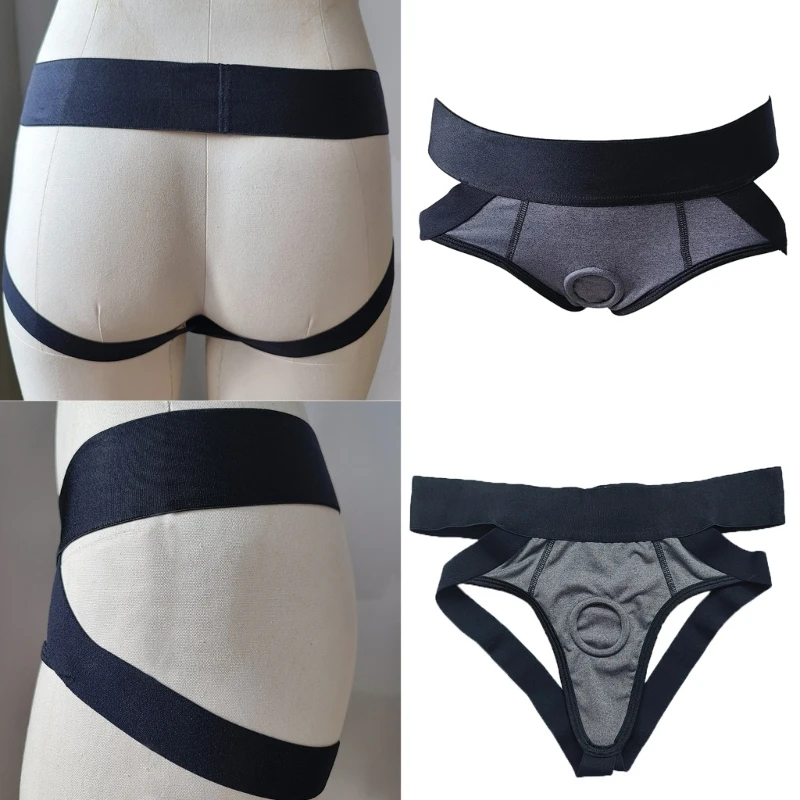 Men Underwear Women Lingerie Strap on Harness Panties Underwear Strapless Harness Boxers Brief for Men Women Unisex Strap On Pants