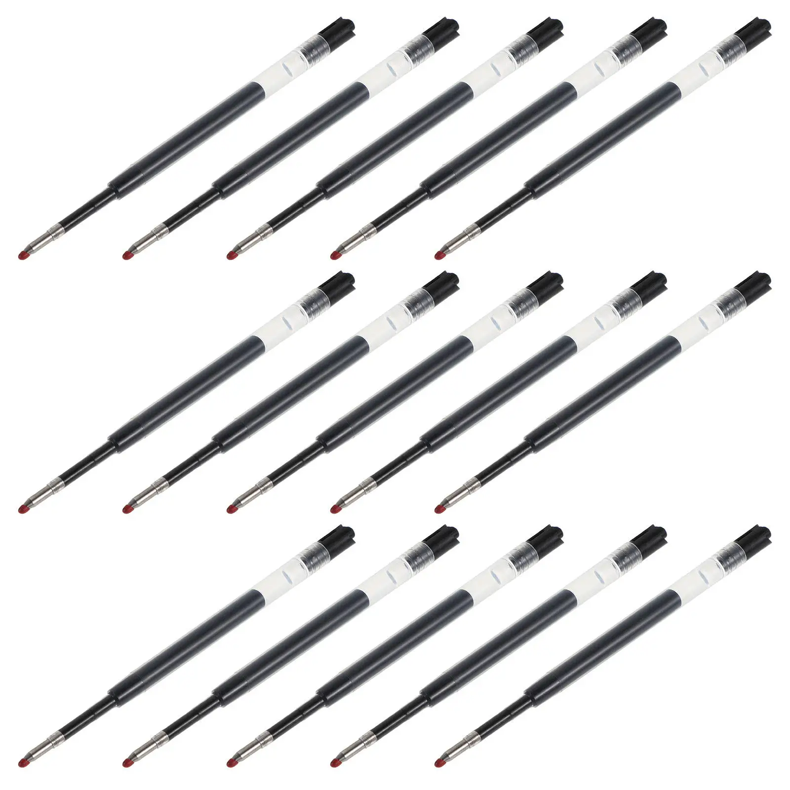 20개 블랙 볼펜 리필 0.5mm 접이식 펜 리필 4인치 클릭 볼펜 저널 필기용 사무용품 및 학용품