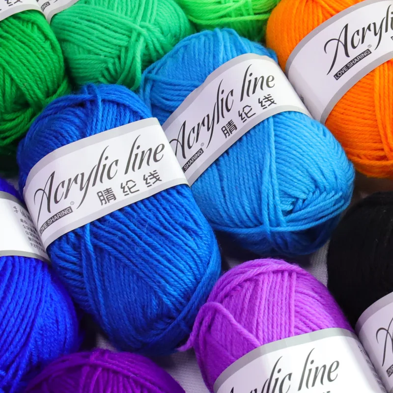 50g / Ball Acrylic Wool Warm DIY Knitting Soft Baby Sweater Hat Knitting Children Adult Scarf Super Soft Cotton Thread 64 Colors 3