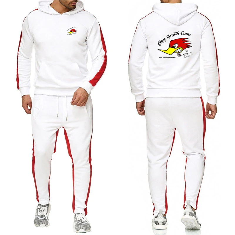 Mens Casual Hoodies Sweatpants Sets Autumn Fashion Pullover
