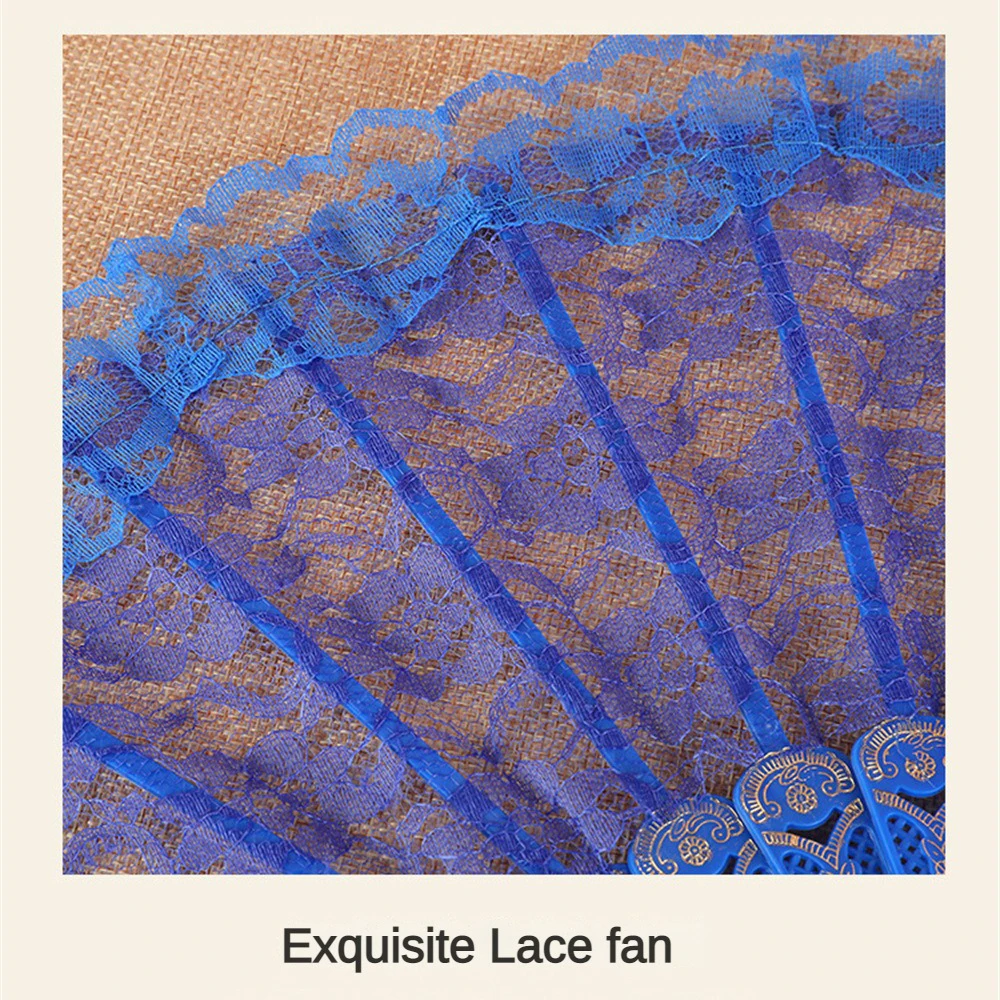 1/2/4PCS Retro Lace Folding Hand Fan Summer Performance Photography Photo Props Portable Chinese