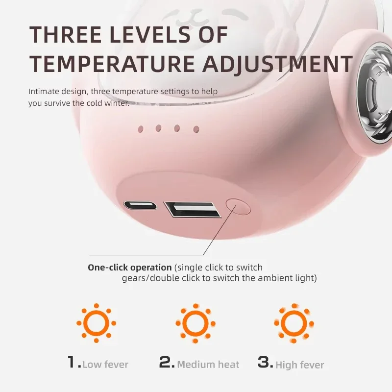 Portable Hand Warmer Xiaomi 2 in 1 Fast Heating 10000mAh USB Charging Suitable for Outdoor Golf Office
