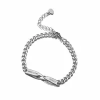 Bracelet gravé personnalisé en acier inoxydable, souvenir de couple, bijoux à la mode pour fixe, 10 pièces 5 Bracelet gravé personnalisé en acier inoxydable, souvenir de couple, bijoux à la mode pour fixe, 10 pièces 5