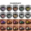 CHARMACY Duochrome Long-lasting Eyeshadow Palette High Quality Pigment Shadows with Glitter Makeup Cosmetic for Eye Women 6