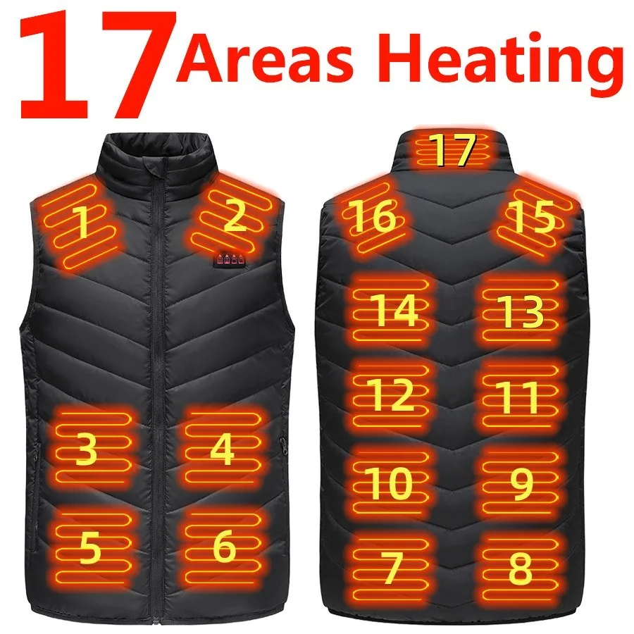 Adjustable Electric Heated Vest with USB Charging - Unisex Heated Bodywarmer