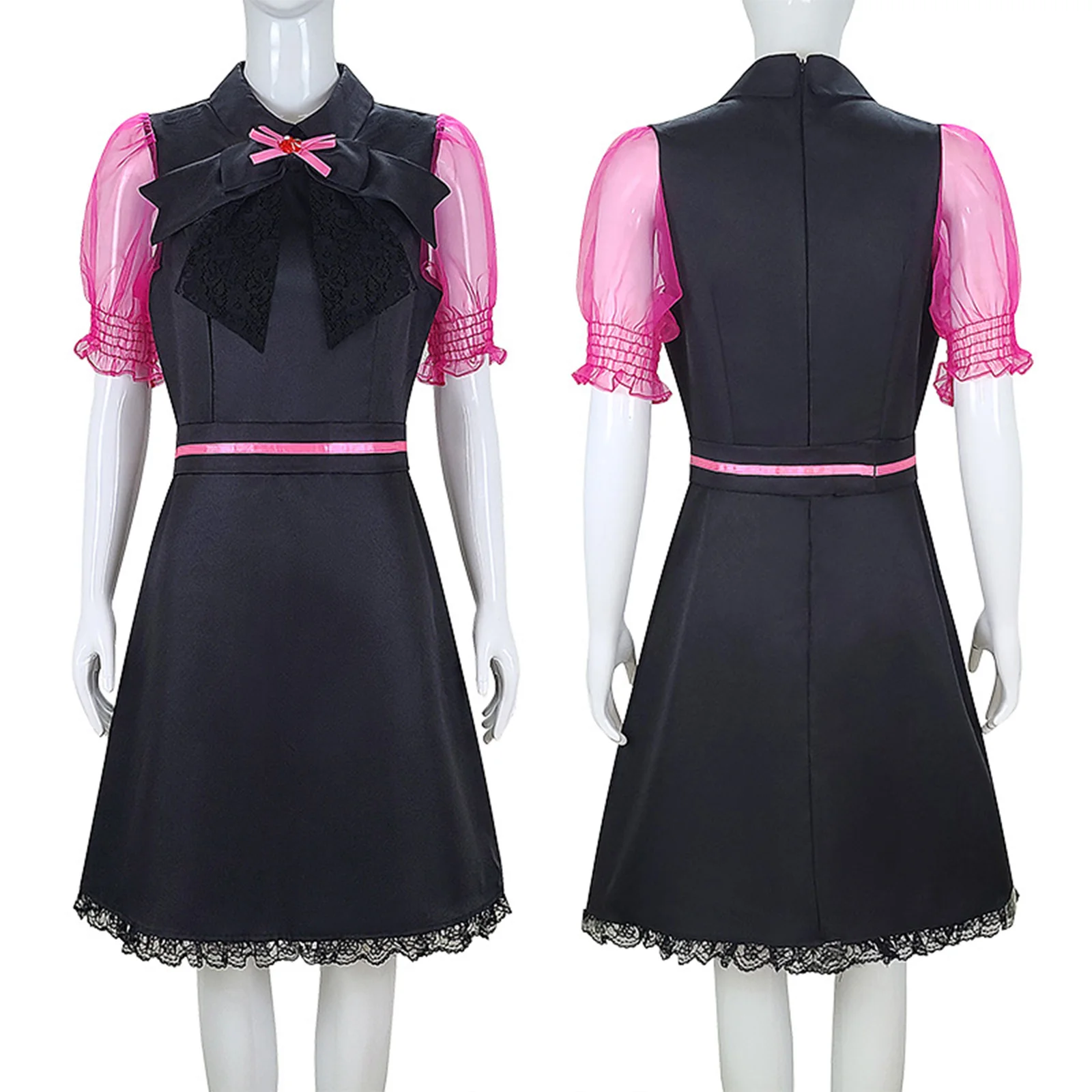 

Monster Draculaura Cosplay Costume Dress Wig Women Full Set Girl Suit Female Halloween Party Carnival Roleplay Outfit