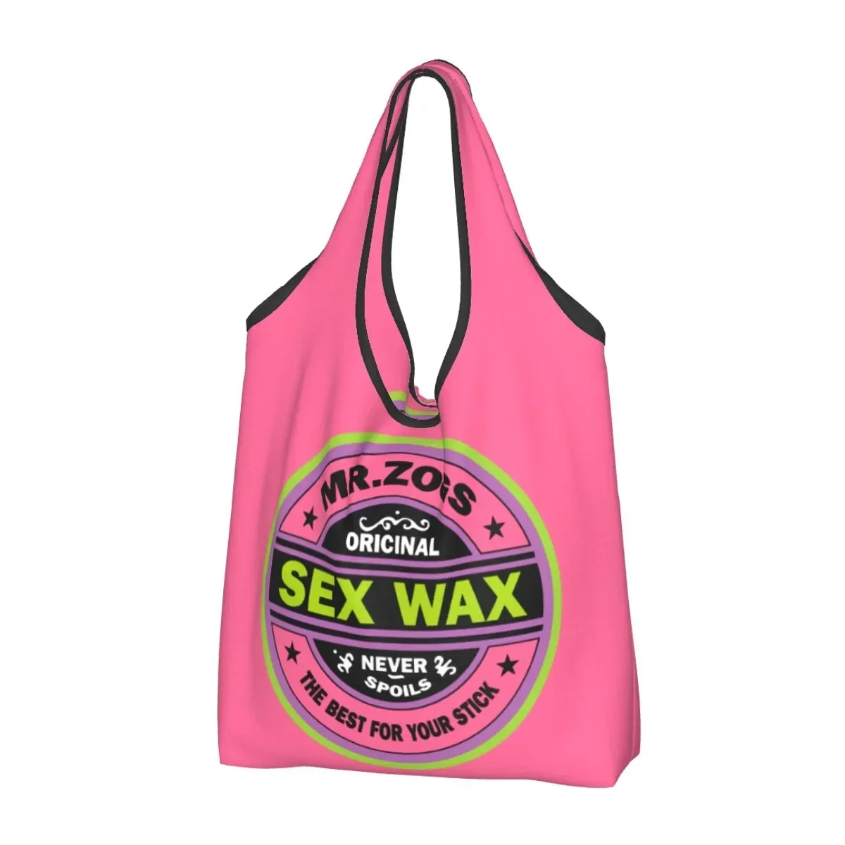 Riciclaggio Mr Zogs Surf Sex Wax Shopping Bag Donna Tote Portable Grocery Shopper S
