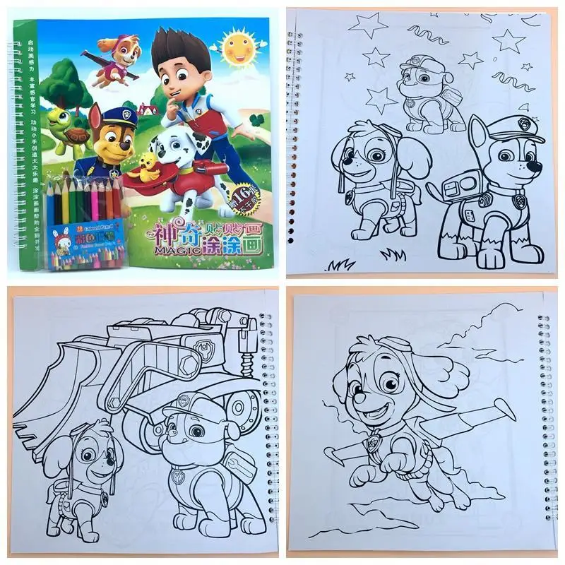 Pokemon Diy Pikachu Educação Infantil Crianças Aprender A Desenhar Livro  Graffiti Pintura Livro Coloring Book Enviar 10 Lápis Coloridos