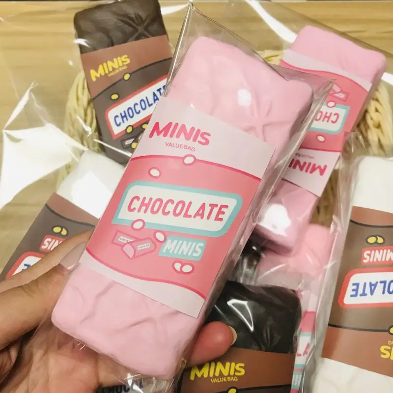 초콜릿 바 느린 리바운드 감압 환기 장난감 미니 Squishy 천천히 상승 3 색 옵션