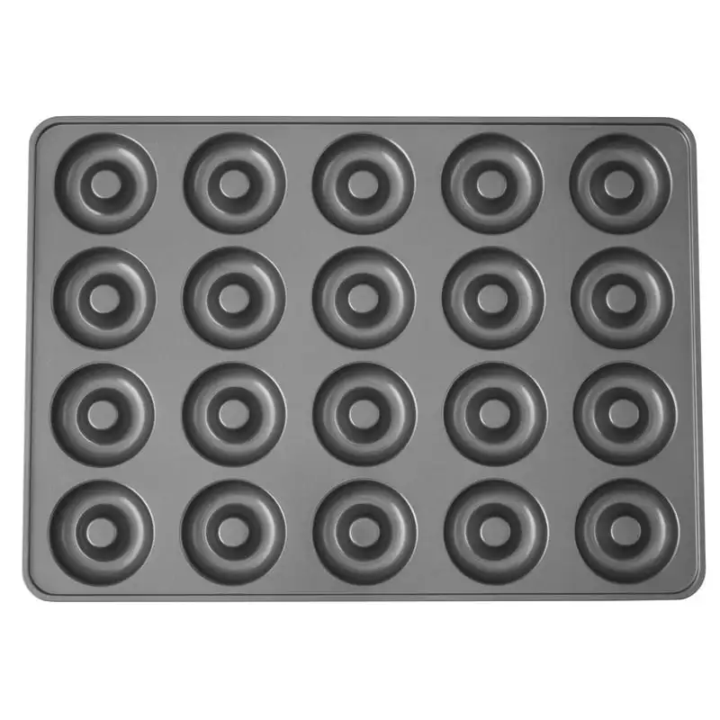 

Steel Mega Non-Stick Donut Pan, 20-Cavity Air fryer silicone Airfryer silicone basket Cake pan for baking Air fryer liner Air fr