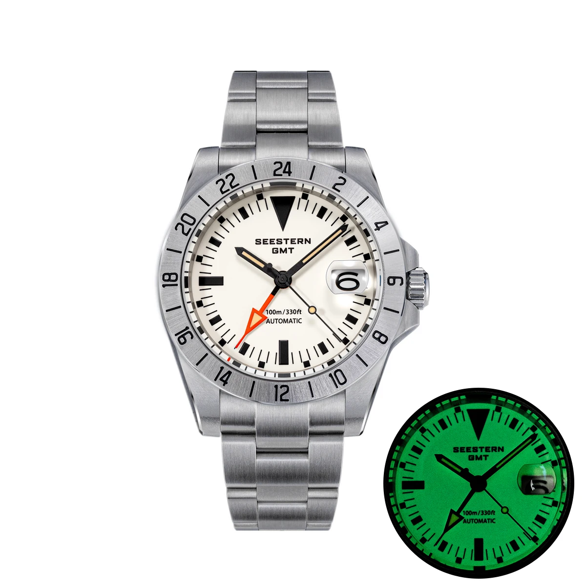 Sugess GMT Watch of Men Automatic Japan NH34 Mechanical