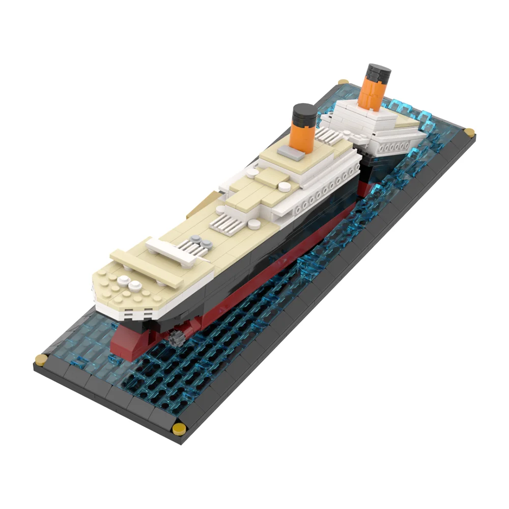 MOC RMS Mini Titanic Ship Bricks Giant British Passenger Ship DIY