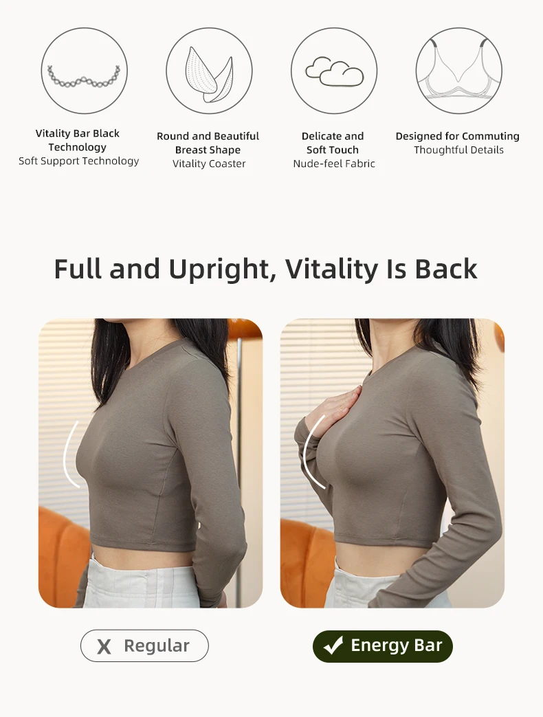 SUJIIN Seamless Push Up Bra for Women Wireless Padded Smooth Invisible Comfortable Bra Woman Breathable Bralettes Woman MX179