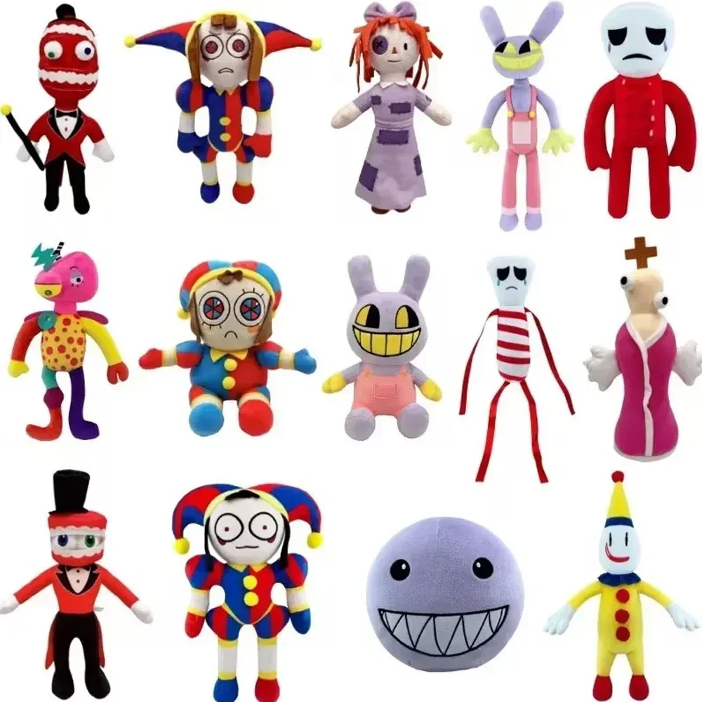 

19pcs The Amazing Digital Circus Plush Pomni and Jax Plushie Doll Toys Cute Stuffed Animal Birthday for Kids Children Christmas