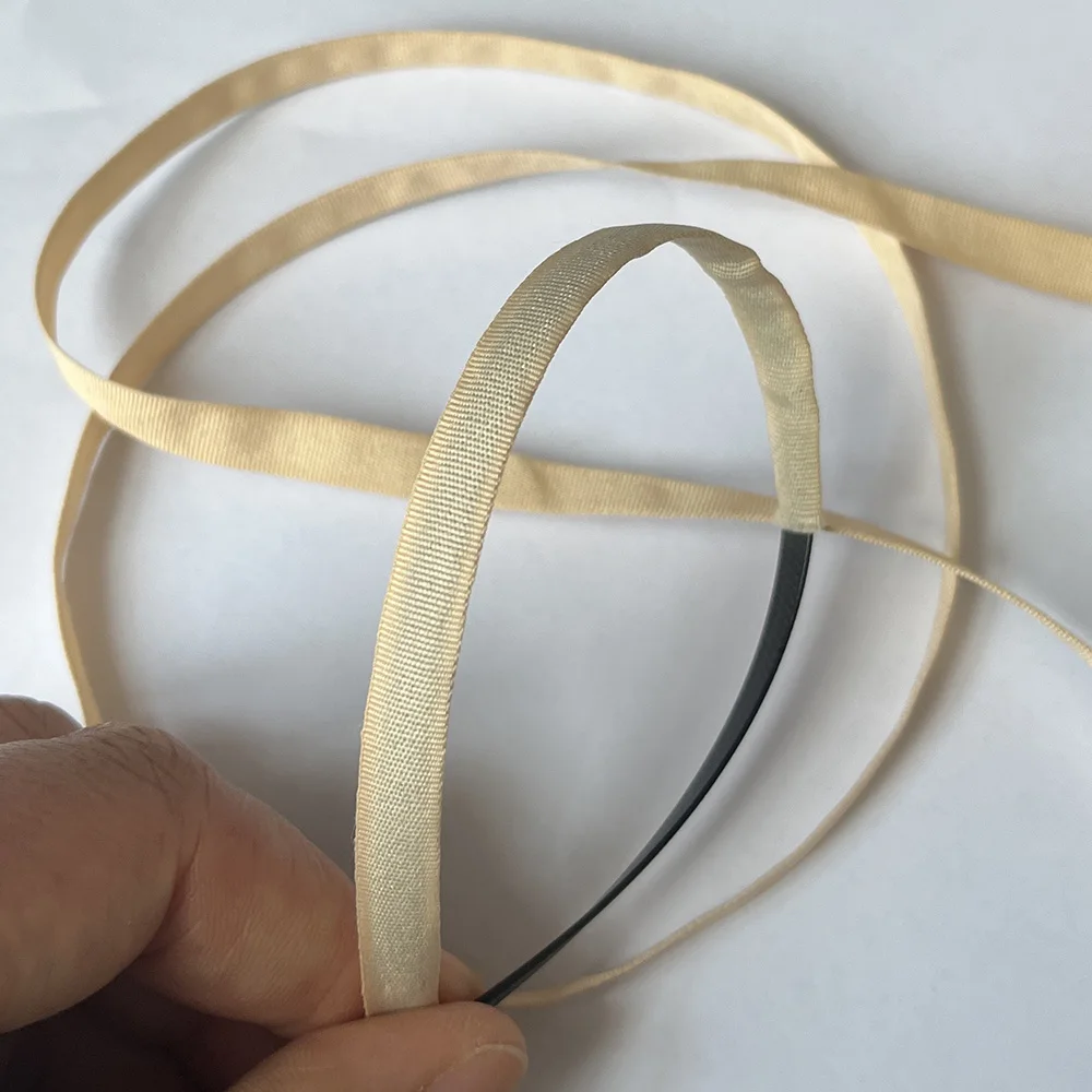 200yards/roll 7mm Double Deck Cannulate Cloth Ribbon For Wig Base Ear Holder Ribbons