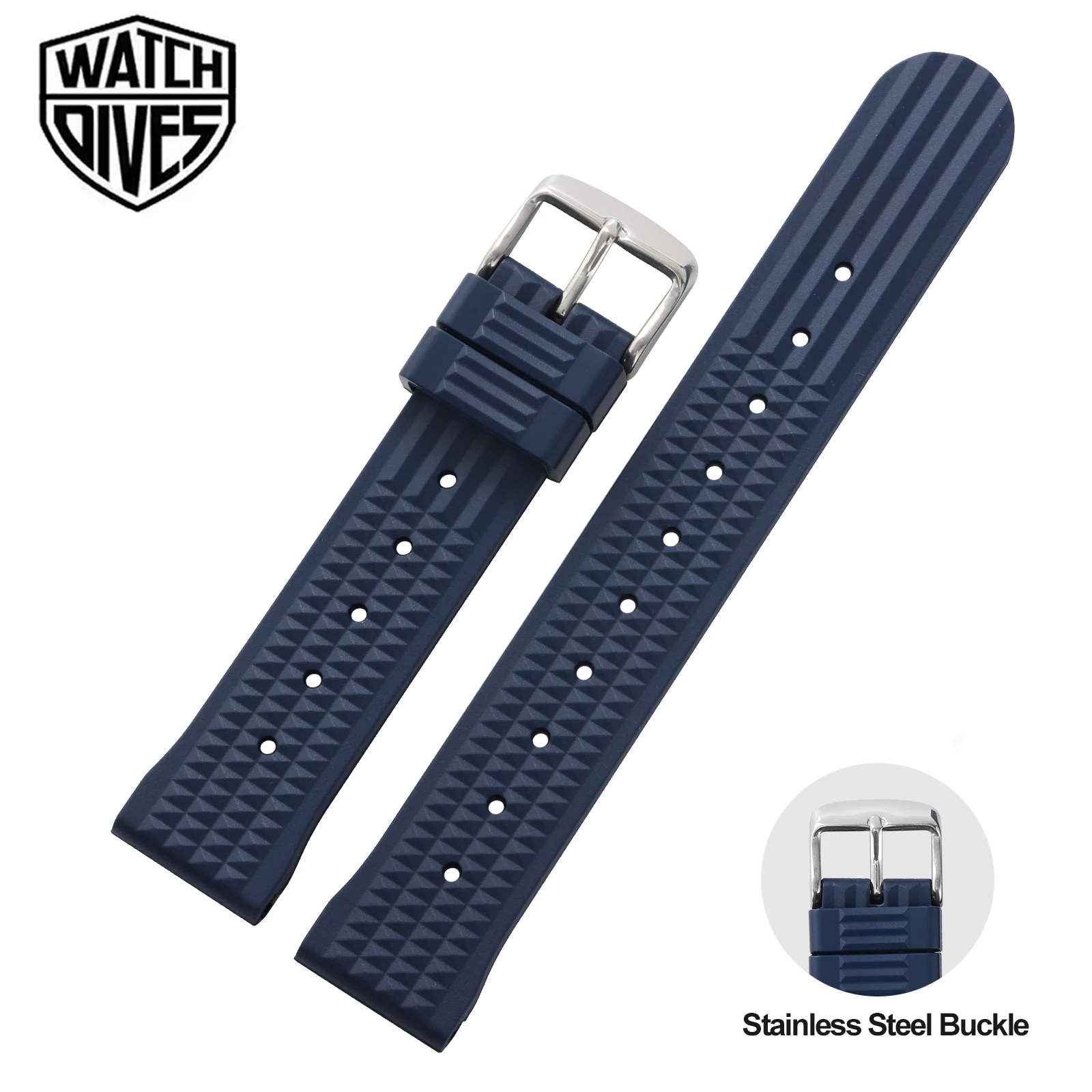 Premium Waterproof Fluororubber Sports Watch Strap with Quick Release