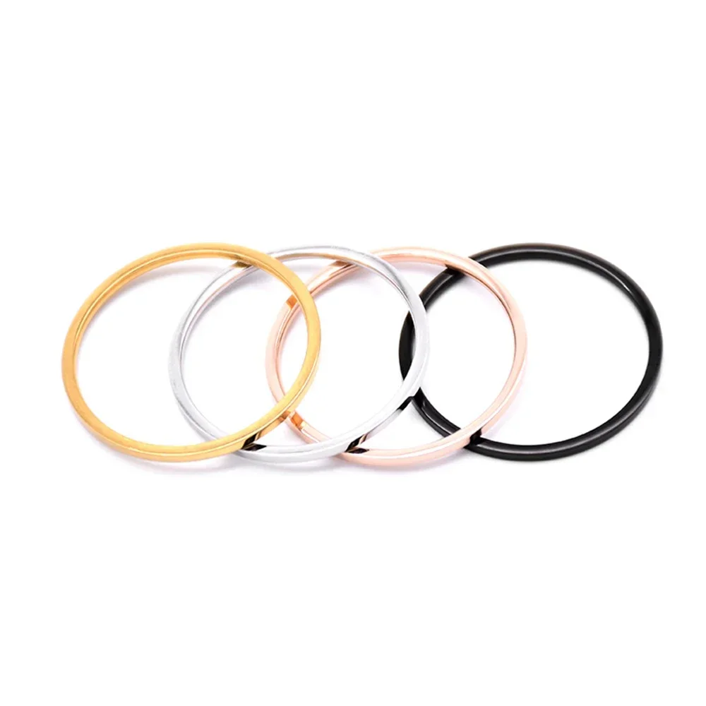 1mm Small Mini Stainless Steel Women Rings US size 3 4 5 6 7 8 9 10