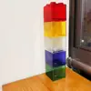Coin Bank Transparent Visible Easy To Use Kids Building Block Design Money Saving Box Piggy Bank For Gift Change Boxe Home Decor 3