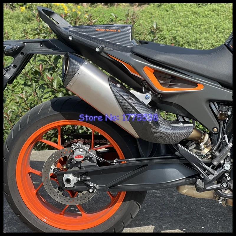 Titanium Alloy for KTM 790 890 Duke 2018-2023 Motorcycle Exhaust Muffler Escape Slip-on Middle Link Pipe Carbon Shield Cover - Image 6