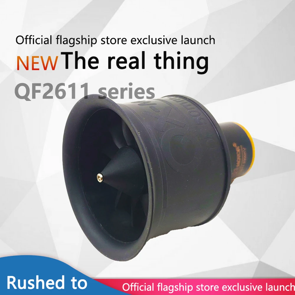 QX-MOTOR 50mm EDF QF2611 3S 4S Brushless motor 12 blades Ducted fan  CW CCW with  For RC Airplane 2