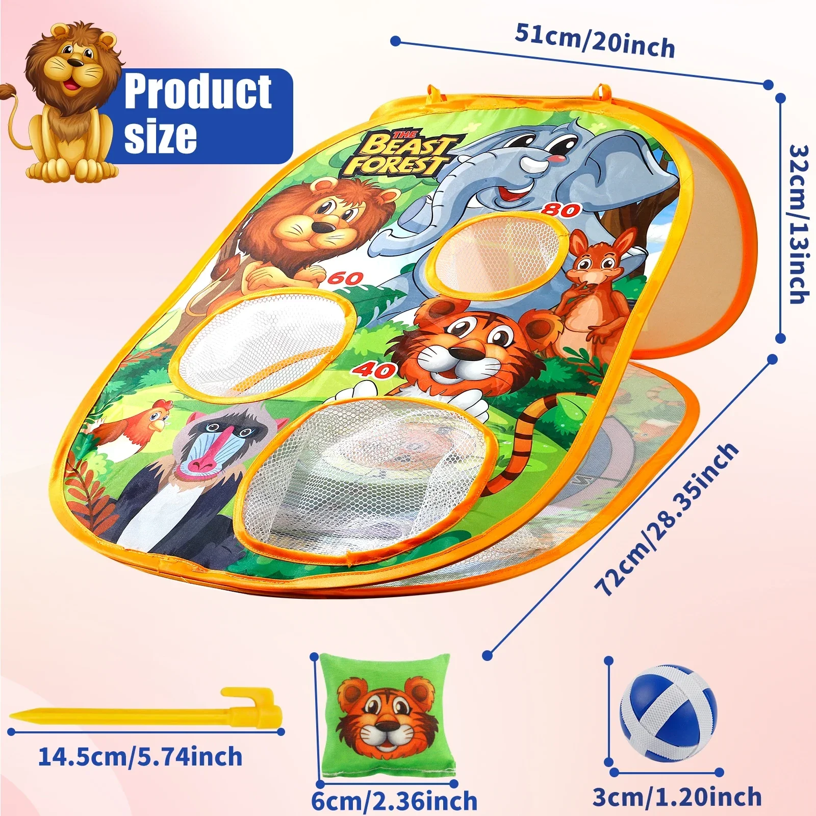 Animal Bean Bag Toss Game Set 2