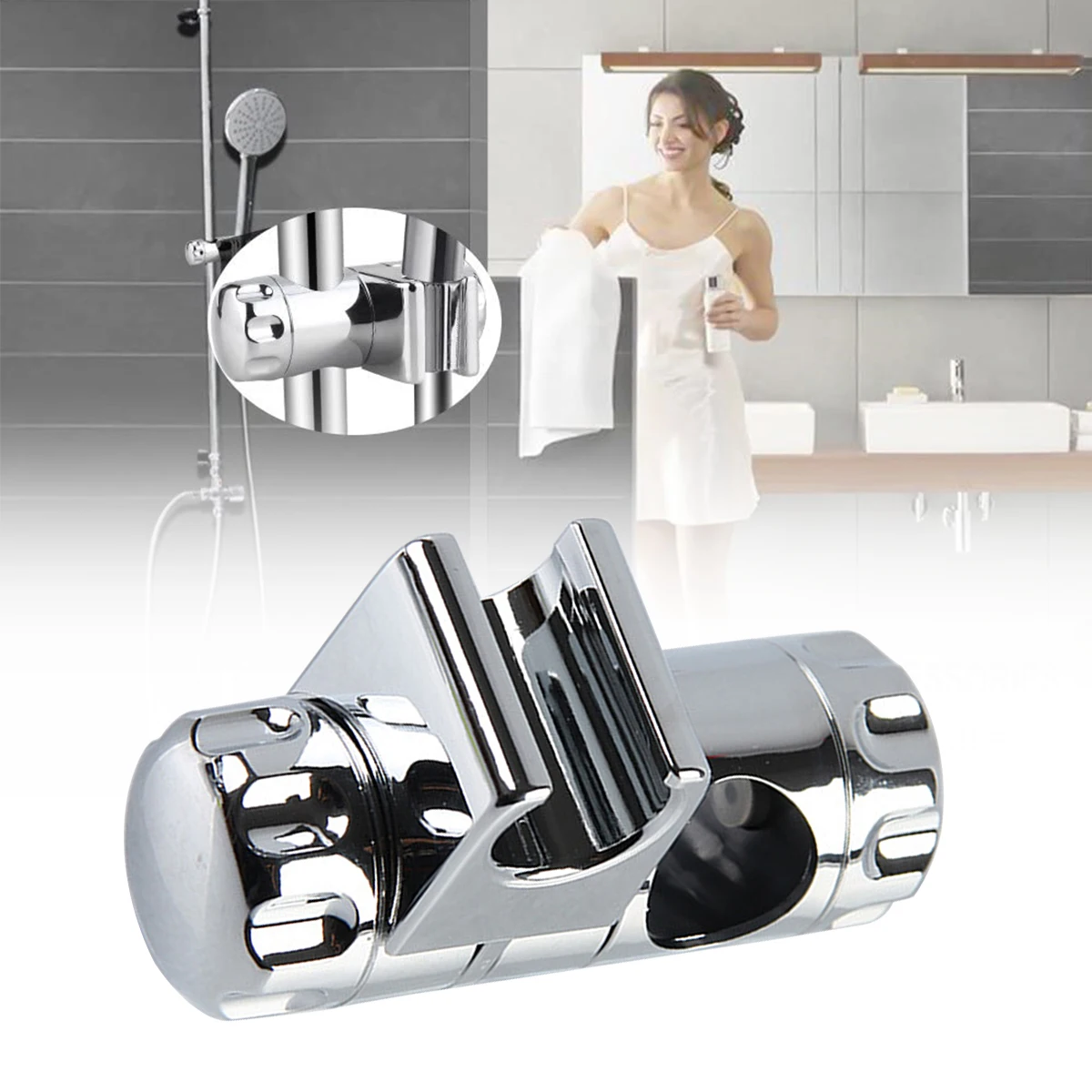 

Shower Head Holder 360 Degrees Adjustable Holder, Without The Need For Perforated Brackets Bathroom Accessories Fixable Base