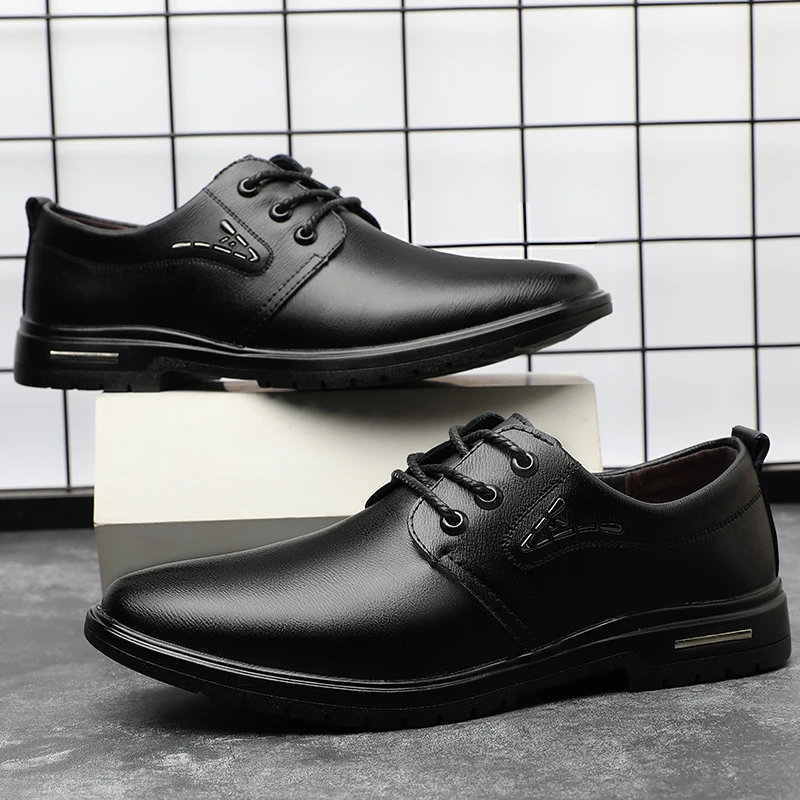 Outdoor Walking Business Formal Genuine Leather Shoes Casual Designer Luxury Shoes Mens Loafers Dress Shoes Boy Free Shipping 4