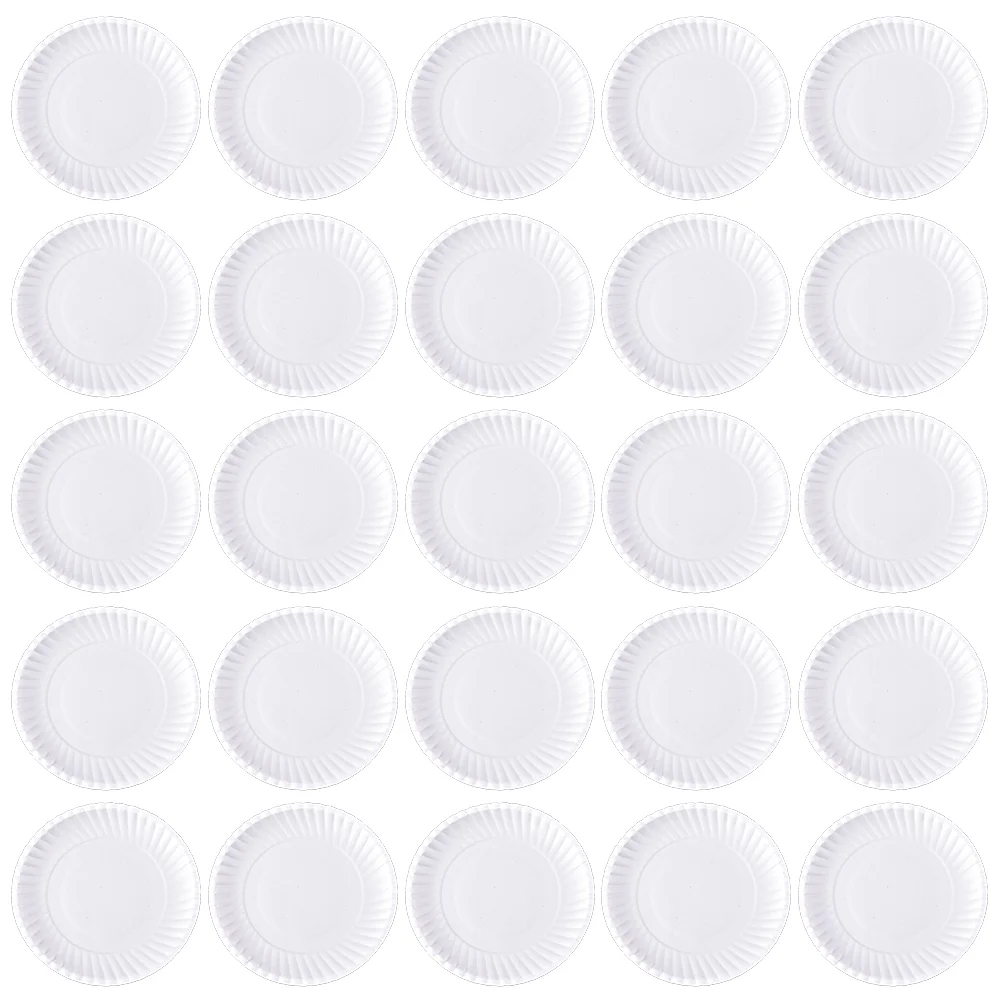 Red Paper Plates Drawing Doodle White Kids Painting Materials Graffiti Flatware Tray DIY Pulp