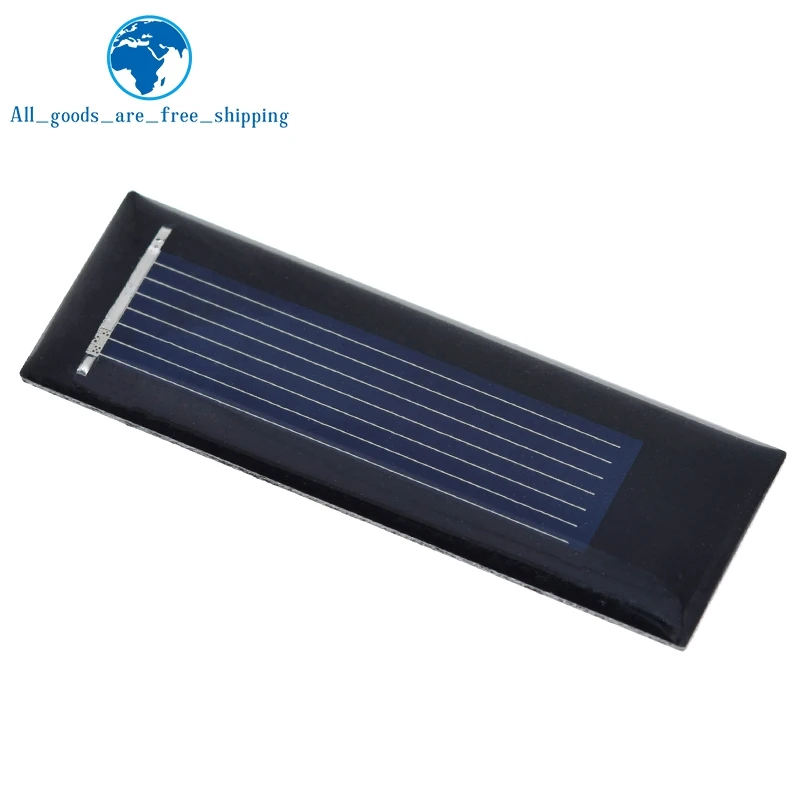 TZT 1/5/10pcs 0.5V 100mA 0.08W 53*18MM 태양 전지 패널 에폭시 다결정 DIY 배터리 전원 충전기 미니 태양 전지 핫 세일