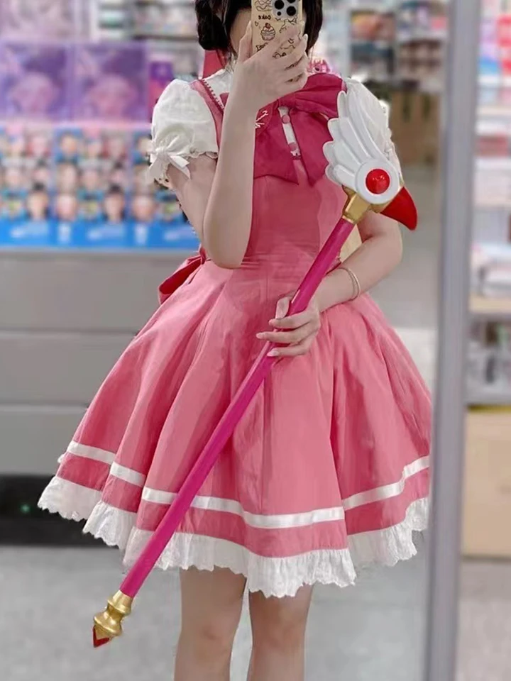 Anime Girl Transformable Little Sakura Stf Magic Card Wand Prop